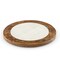 Contemporary Home Living 18&#x22; White and Brown Contemporary Round Lazy Susan